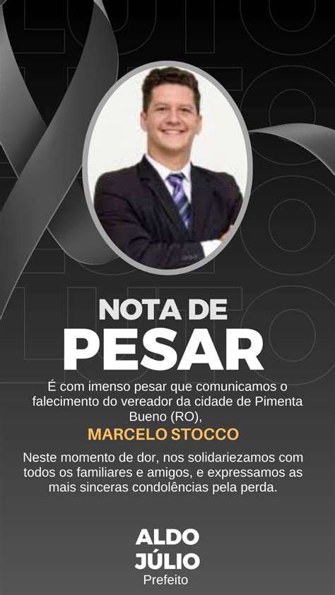 Prefeito Aldo Júlio Emite Nota De Pesar Pela Morte Do Vereador De