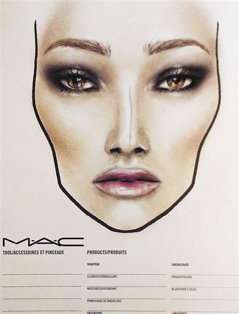 A Novel Romance Mac Face Chart By Amalia Bot Makeup Face Charts