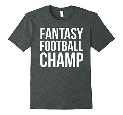 Mens Fantasy Football Champ Shirt Champion First Place Tee 3xl Dark