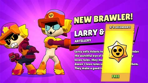 NEW BRAWLER LARRY LAWRIE IS HERE BRAWL STARS UPDATE YouTube