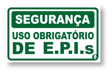 Placa Seguran A Uso Obrigat Rio De Epis