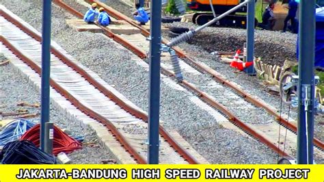 Progres Pemasangan Rel Kereta Cepat Di Stasiun Padalarang Update Kcjb