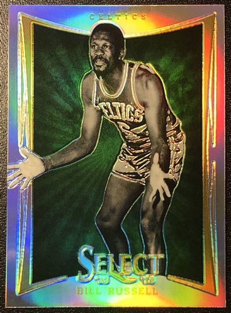 Bill Russell Select Silver Prizm Sp Boston Celtics Hof