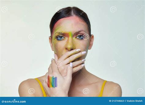 Portrait of a Girl with Smeared Makeup Stock Image - Image of smeared ...