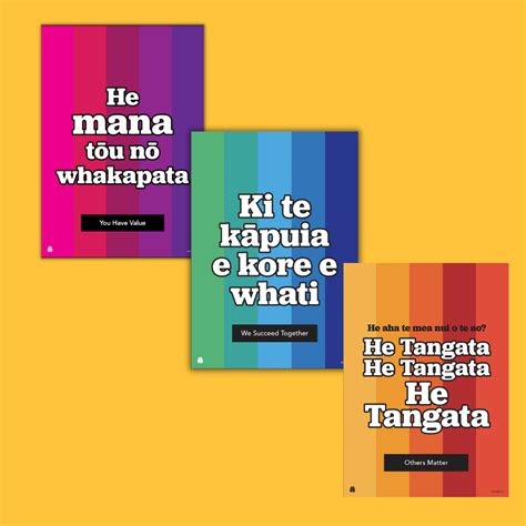 E Tū Tāngata Posters Te Reo Māori Colour Block