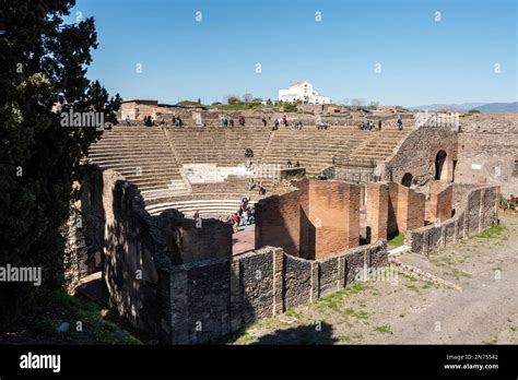 Typical roman theater in the ancient city of pompeii hi-res stock ...