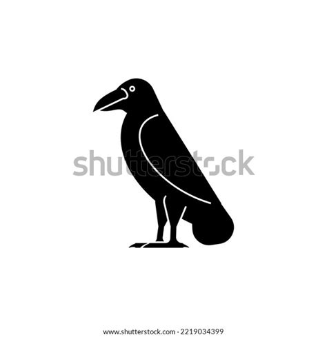 Black Raven Isolated Black Crow Symbol Stock Vector (Royalty Free ...