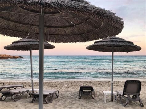 Premium Photo Deck Chairs Under Thatched Roof At Beach Against Sky