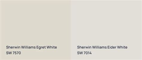 Sherwin Williams Egret White Vs Sherwin Williams Eider White Comparison