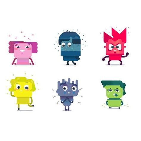 Character designs by Uxie representing different emotions, similar to ...