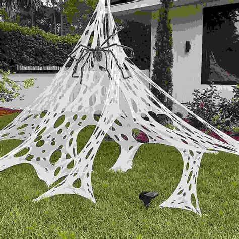 Halloween Spider Web Decoration Outdoor Stretchy Netting Spider Webbing