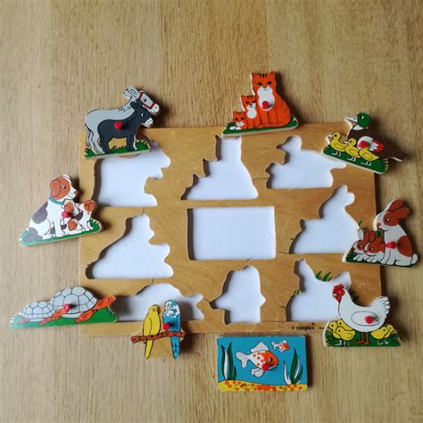 Puzzle En Bois Formes D Animaux Simplex D But De S Rie