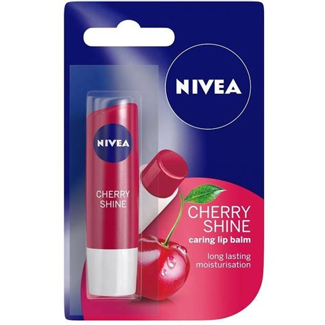 Buy Online Nivea Lips Balm Cherry Shine Long Lasting Moisture Caring