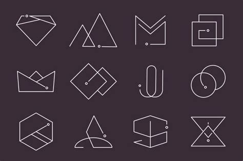 Free Vector Minimal Logo Designs Set Desenhar Logotipo Logotipo