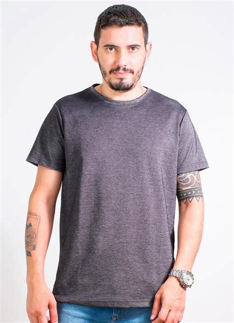 Camiseta Manga Curta Basic Preta Queima De Estoque