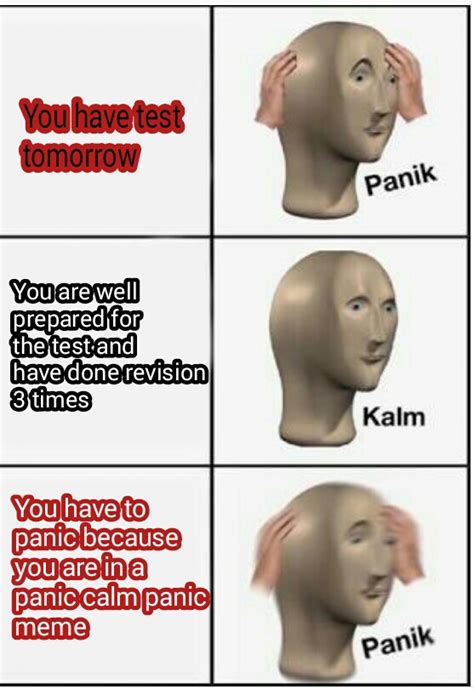 Panic Calm Panik Rmemes