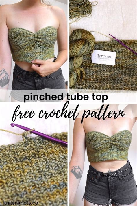 Spring Valley Bandeau Free Crochet Pattern For Ruched Summer Tube Top