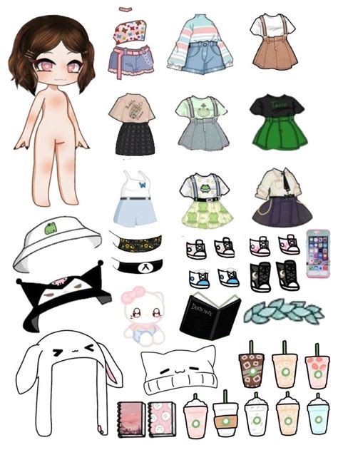 Gacha Life Paper Doll Echo Por Mi Paper Dolls Clothing Paper Dolls Barbie Paper Dolls