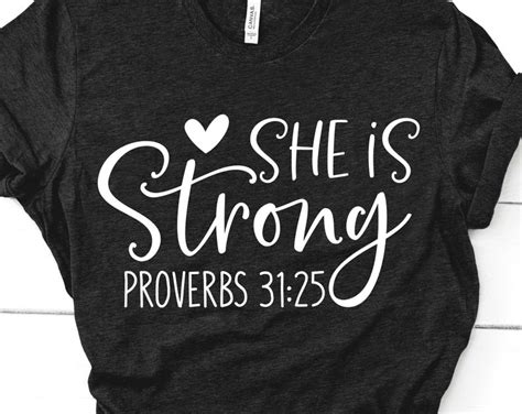 She Is Strong Svg Scripture Svg Proverbs 31 25 Bible Quote Etsy