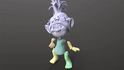 Trolls Poppy Fan Art From Printable - 3D Print Model by danyelon