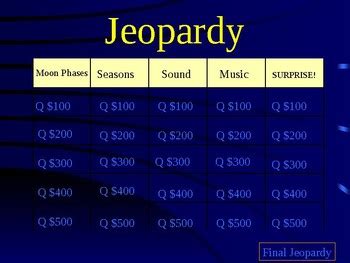 Science Jeopardy Review by Sarah Sumsion | Teachers Pay Teachers