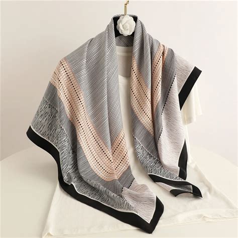 Foulard de sauna en sergé pour femme écharpe carrée imprimée hijab