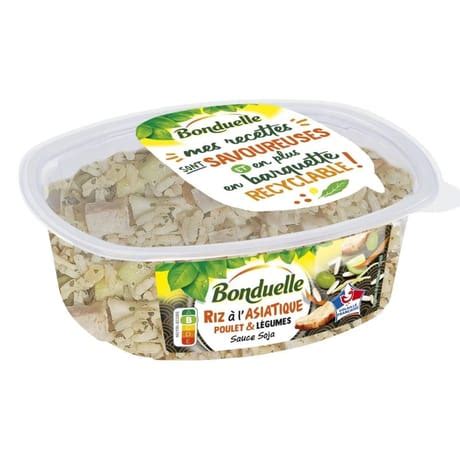 Bonduelle riz à l asiatique poulet et légumes sauce soja 280g