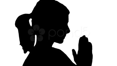 Woman Praying Hands Silhouette At Getdrawings Free Download