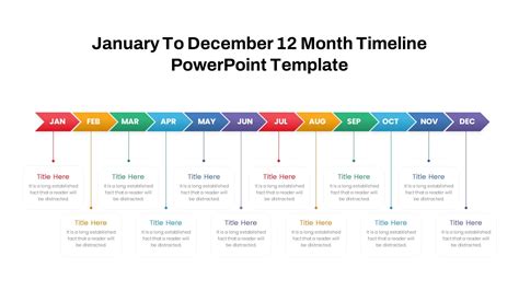 January To December Month Timeline Powerpoint Template