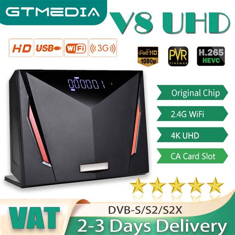 Original GTmedia V8 UHD Satellite Receiver 4K Utra HD DVB S S2 S2X DVB