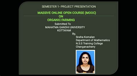 Mooc On Organic Farming Project Presentation Youtube