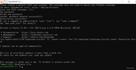 在windows上执行Linux命令wsl安装及应用 enter new unix username CSDN博客