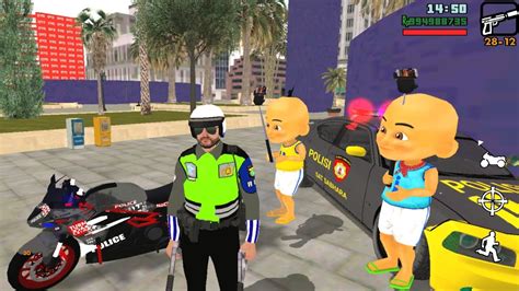 Upin Ipin Pakai Motor Polisi Terbaru Patroli Amankan Kota