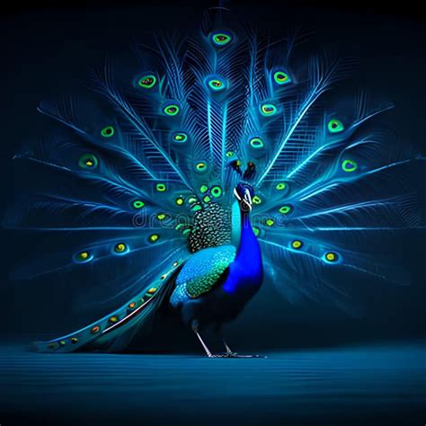 Majestic Peacock Displays Vibrant Elegance Beauty In Nature Multi