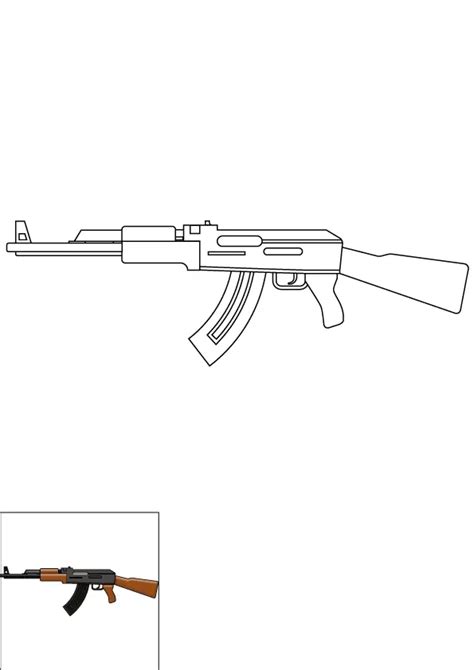 How to Draw An Ak47 Step by Step