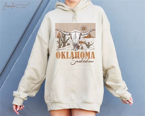 Oklahoma Smokeshow Shirts Zach Bryan Retro Cow Skull Etsy Canada