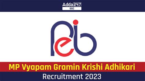 Mp Vyapam Gramin Krishi Adhikari Recruitment 2023 Last Date