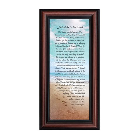 Footprints In The Sand Beach Wall Art Footprints Poem For Comfort And