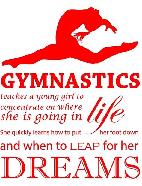 Gymnastics Quote Vinyl Wall Sticker Mural Removable Muebles Para El