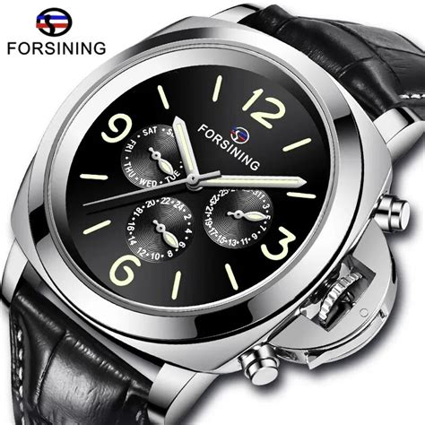 Forsining Reloj Mec Nico Autom Tico Para Hombre Cron Grafo De Lujo Cl