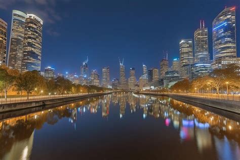 Premium Photo Melbourne October Beautiful City Skyline Over