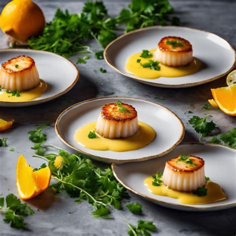 Citrus Seared Scallops With Beurre Blanc Recipe Cookaifood