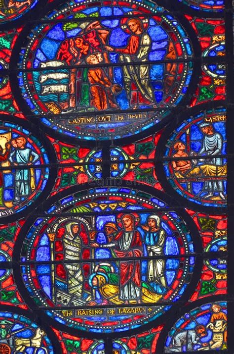 Stained Glass Window In Cathedral Church Of Saint John The Great Divine Editorial Photography