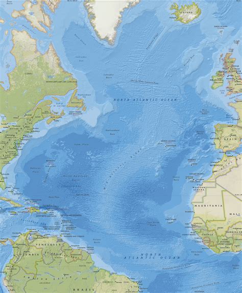 Oceano Atlantico Mapa Mapa