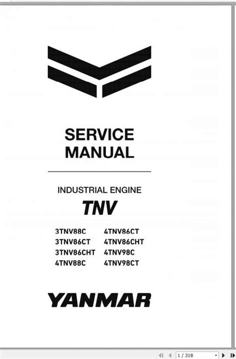 Yanmar Industrial Engines TNV Series 3TNV88C 4TNV98CT Service Manual