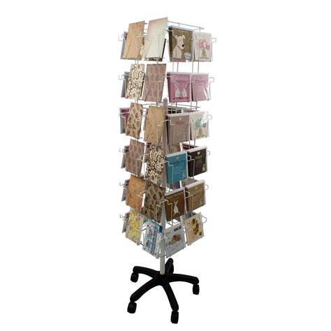 Card Stand X Portrait Rotating Greeting Card Floor Display Stand