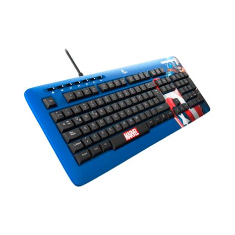 TECLADO XTECH USB XTK M401CA CAPITAN AMERICA ESP AZUL MULTIMEDIA SKU