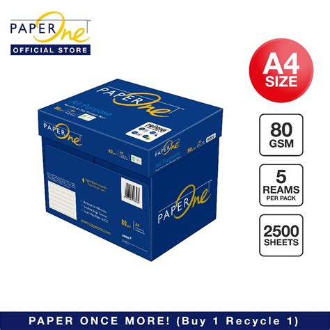 Paperone A All Purpose Gsm Sheets Reams Shopee Malaysia