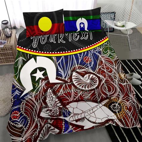 Aio Pride Custom Text Piece Duvet Cover Set Aboriginal Dot In