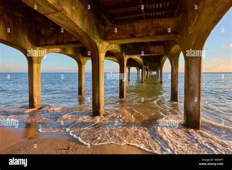 View under Boscombe pier Stock Photo - Alamy